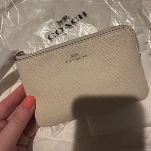 Coach leather wristlet NWT